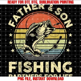 Funny Fishings for Men Dad Kids Boysfather Son Matching Fishing Shirts Funny Bass Fish Dad Tee
