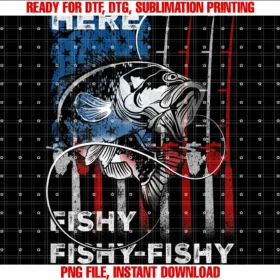 Funny Fishings for Men Women Boys Youthamerican Flag Fishing Here Fishy Funny Fisherman 4th of July Tee