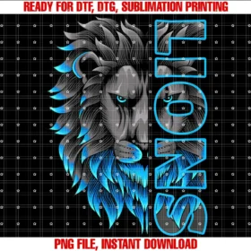 Funny Football Costumeathletic Lions Cool Retro Lion Lovers Gift for Adults Kids PNG, Sublimation Design