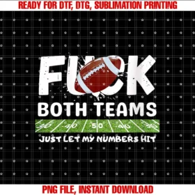 Funny Football Costumewomens Fuck Both Teams Just Let My Numbers Hit V Neck Tee