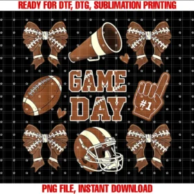 Funny Football Lover Game Day Football Katcoquette Bow Funny Football Lover Game Day Football Tee