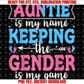 Funny Gender Reveal Baby Shower Party Decorationskeeper of the Gender Auntie Baby Announcement Family Party Tee