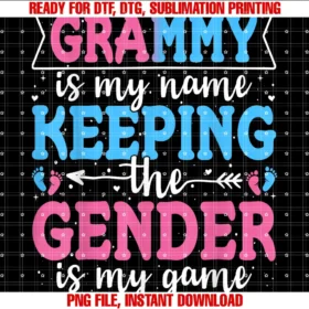 Funny Gender Reveal Baby Shower Party Decorationskeeper of the Gender Grammy Baby Announcement Family Party Tee