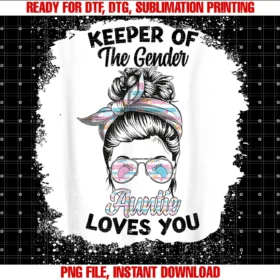 Funny Gender Reveal Decoration Supplies Party Giftkeeper of the Gender Reveal Auntie Baby Announcement Party Tee