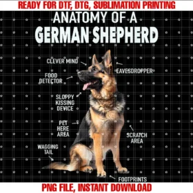 Funny German Shepherd Designanatomy of a German Shepherd Tee