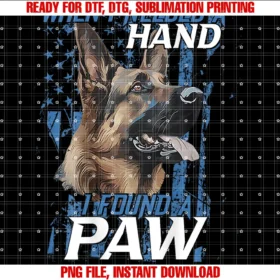 Funny German Shepherd Lover Tee Shirtwhen I Need a Hand I Found Paw German Shepherd on Back Tee