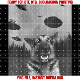 Funny German Shepherdsheps Selfie Funny German Shepherd Selfie With Ufo Tee