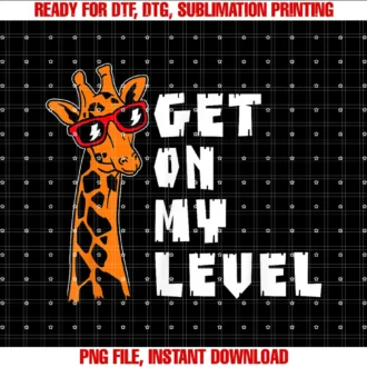 Funny Giraffe Shirtsget on My Level Giraffe Lover Zoo Animal Wildlife Safari Tee