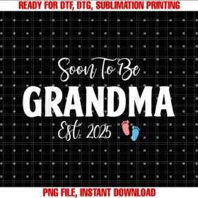 Funny Grandma Est 2025 Baby Shower Party Outfitssoon to Be Grandma Est 2025 Cute Pregnancy Announcement Tee