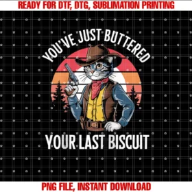 Funny Graphic Tees for Women and Mencat Youve Just Buttered Your Last Biscuit Funny Baseball Tee Tee