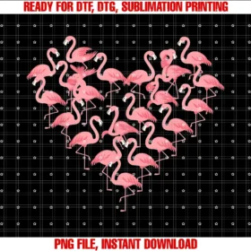 Funny Graphic Tees for Women and Menflamingo Heart Valentines Day Romantic Pink Bird Lover Gift Tee