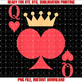 Funny Graphic Tees for Women and Menqueen Hearts Card Game Crown Player Gift Las Tee