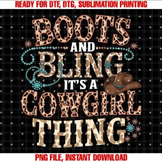 Funny Graphic Tees Women Men Kidscowgirl Boots Bling and Western Cowgirl Hat Design Tee