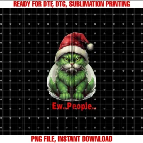 Funny Green Cat Christmas Celebration Shirtfestive Christmas Green Cat Ew People Funny Cat Zip Hoodie Tee