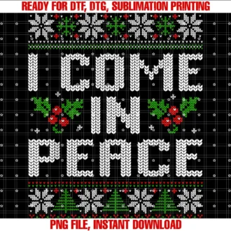 Funny Group Couples Family Ugly Christmas Tersi Come in Peace Couple Matching Ugly Christmas Ter Tee