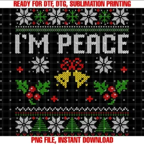 Funny Group Couples Family Ugly Christmas Tersim Peace I Come in Peace Couple Ugly Christmas Ter Tee