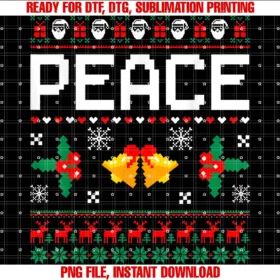 Funny Group Couples Family Ugly Christmas Terspeace I Come in Peace Matching Couples Ugly Christmas Tee