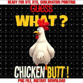 Funny Guess What Chicken Butt Chicken Hen Jokeguess What Chicken Butt Funny Cartoon Chicken Lover Meme Tee