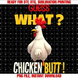 Funny Guess What Chicken Butt Chicken Hen Jokeguess What Chicken Butt Funny Cartoon Chicken Lover Meme Tee