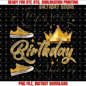 Funny Happy Birthday Queen Stepping With Squadbirthday Squad Stepping With the Birthday Queen Tee