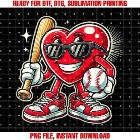 Funny Heart Playing Baseball Valentines Day Cofunny Heart Playing Baseball Valentines Day Boys Girls Kids Tee