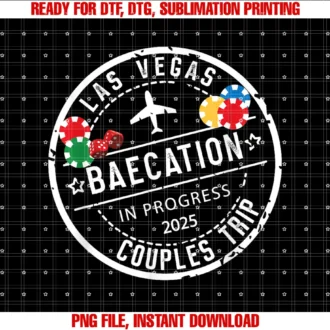 Funny Honeymoon Mode for Couple Anniversary Outfitvegas Baecation 2025 Couples Trip in Progress to Las Vegas Tee