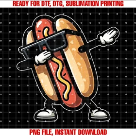 Funny Hotdog American Food Lover Boys Kids Toddlercool Hot Dog Dabbing Funny Fast Food Hotdog Lovers Toddler Tee