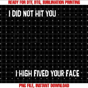 Funny I Did Not Hit You Tee Shirti Did Not Hit You I High Fived Your Face Tee