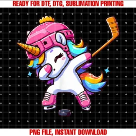 Funny Ice Hockey Player Gift for Girls and Womencute Dabbing Unicorn Ice Hockey Girl Funny Ice Hockey Tee