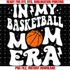 Funny in My Basketball Mom Era Designin My Basketball Mom Era Cute Groovy Basketball Tee