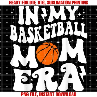 Funny in My Basketball Mom Era Designin My Basketball Mom Era Cute Groovy Basketball Tee