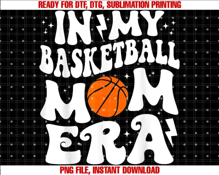 Funny in My Basketball Mom Era Designin My Basketball Mom Era Cute Groovy Basketball Tee