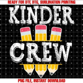 Funny Kindergarten Kinder Crew Back to School Teekinder Crew Fun Kindergarten Squad Teacher 1st Day of School Tee