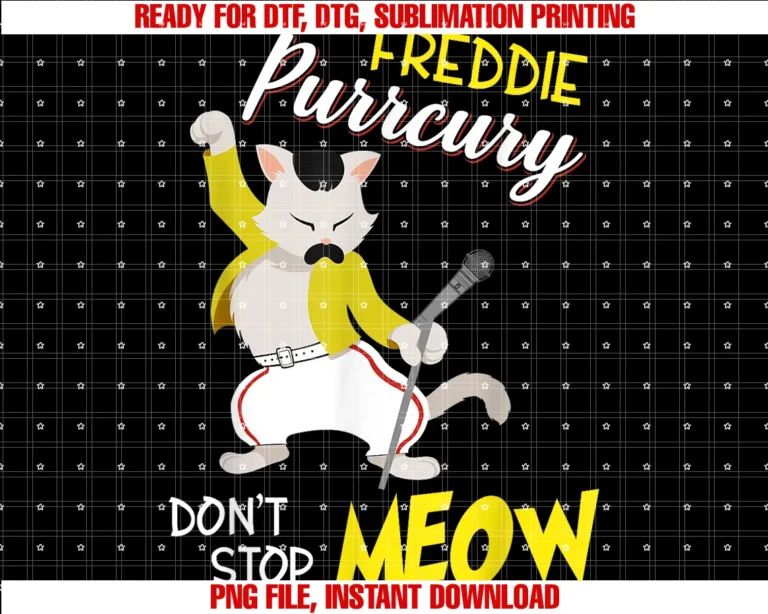 Funny Kitten Ter Hoodie Giftsfreddie Purrcury Dont Stop Meow Kittycat Design Cat Lovers Music Enthusiasts Tee