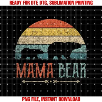 Funny Mama Bear Shirts Mama Bear Gifts for Mothercute Mama Bear Shirt Vintage Mothers Day Retro Mom Tee