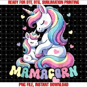 Funny Mamacorn Unicorn Costume Mom Mothers Dayfunny Mamacorn Costume Mothers Day Unicorn Mom Women Mother  PNG, Sublimation Design