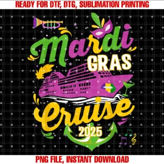Funny Mardi Gras Cruise Crew for Women Men Kidsmardi Gras Cruise Squad 2025 Family Trip Matching Group Crew Tee