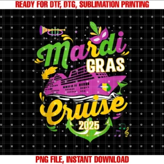Funny Mardi Gras Cruise Crew for Women Men Kidsmardi Gras Cruise Squad 2025 Family Trip Matching Group Crew Tee