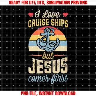 Funny Matching Family Cruise Vacation Essentialsi Love Cruise Ships but Jesus Comes First Funny Christian Tee