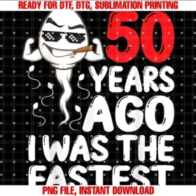 Funny Men Birthday Gift Funny 50th Birthday Giftmens 50th Birthday Gag Dress 50 Years Ago I Was the Fastest Funny Tee