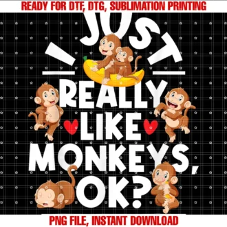 Funny Monkey Shirtsi Just Really Like Monkeys Monkey Lover Primate Zookeeper Tee