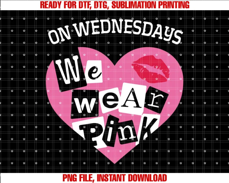 Funny on Wednesday We Wear Pink Tee Shirton Wednesday We Wear Pink Funny Valentine Tee