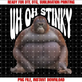 Funny Orangutan Stinky Poop Meme Outfitfunny Monkey Uh Oh Stinky Poop Dank Memes Le Monke Orangutan Tee