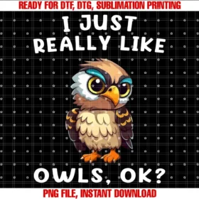 I Just Really Like Owls Ok Funny Owl Lovers Gift Tee