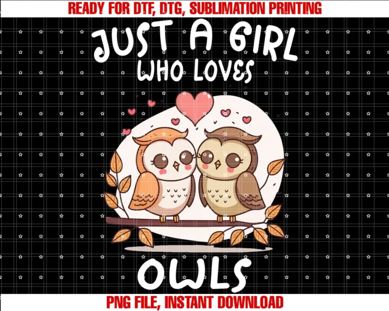 Just a Girl Who Loves Owls Shirt Bird Lover Owner Gift Tee