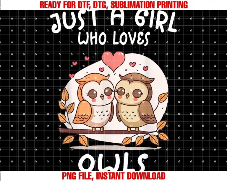 Just a Girl Who Loves Owls Shirt Bird Lover Owner Gift Tee