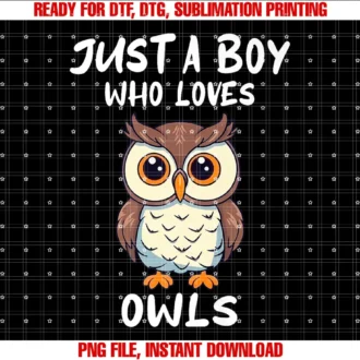 Just a Boy Who Loves Owls Cute Owl Gift Tee