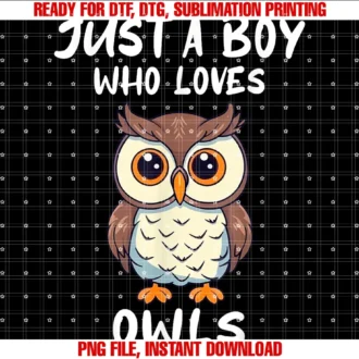 Just a Boy Who Loves Owls Cute Owl Gift Tee