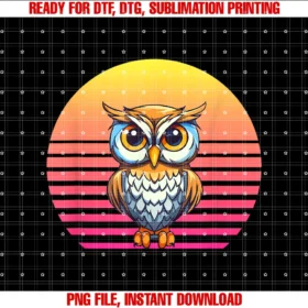 Owl Retro Style Vintage Tee