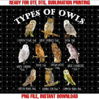 Types of Owl Ornithologist Ornithology Bird Animal Lover Tee